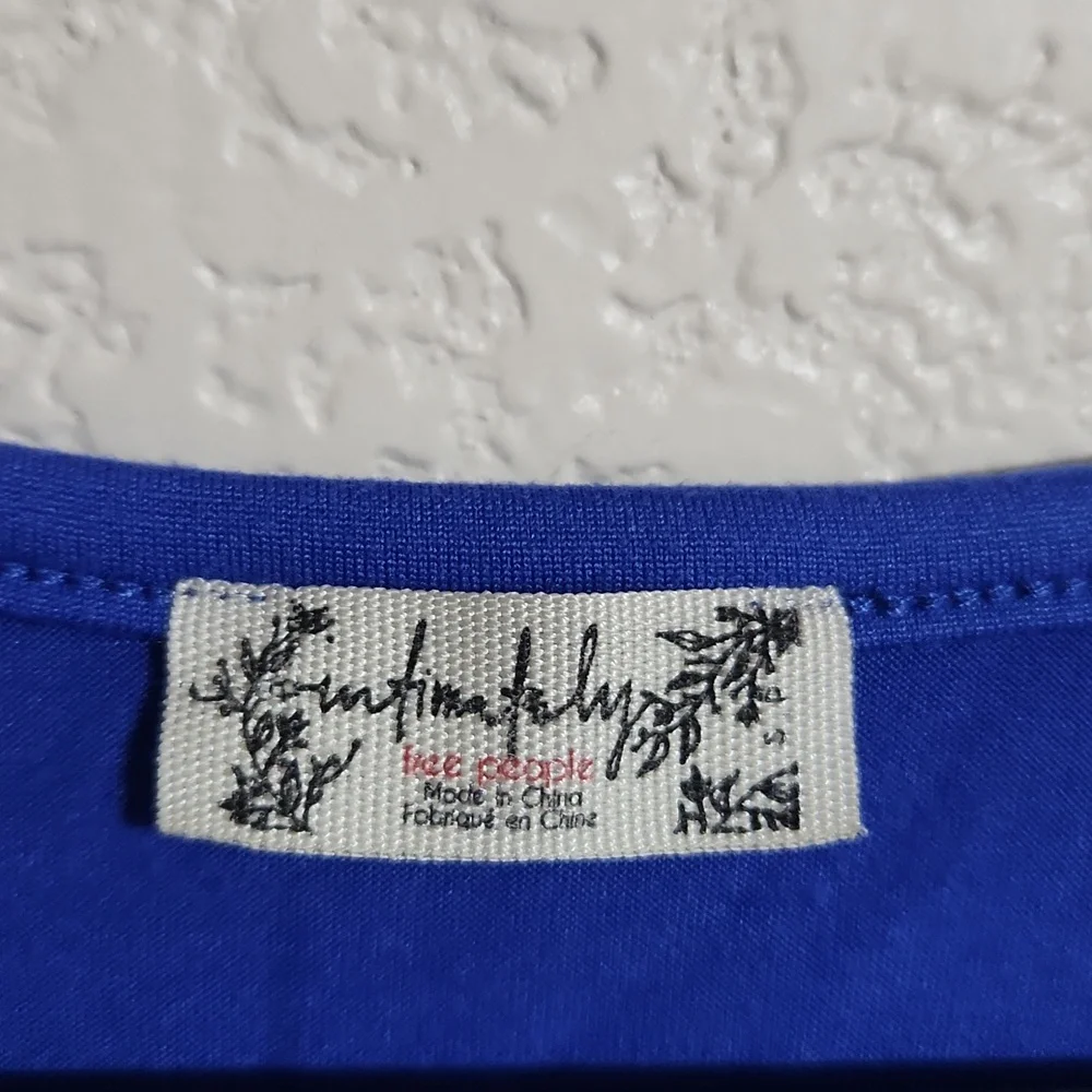 Bundle of Two Free People A Line Everyday Tank Tops Sz Small Birdsong Blue/White